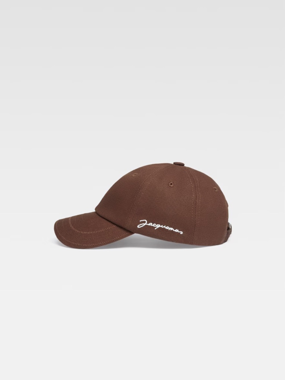 Jacquemus Brown Cap with White Script